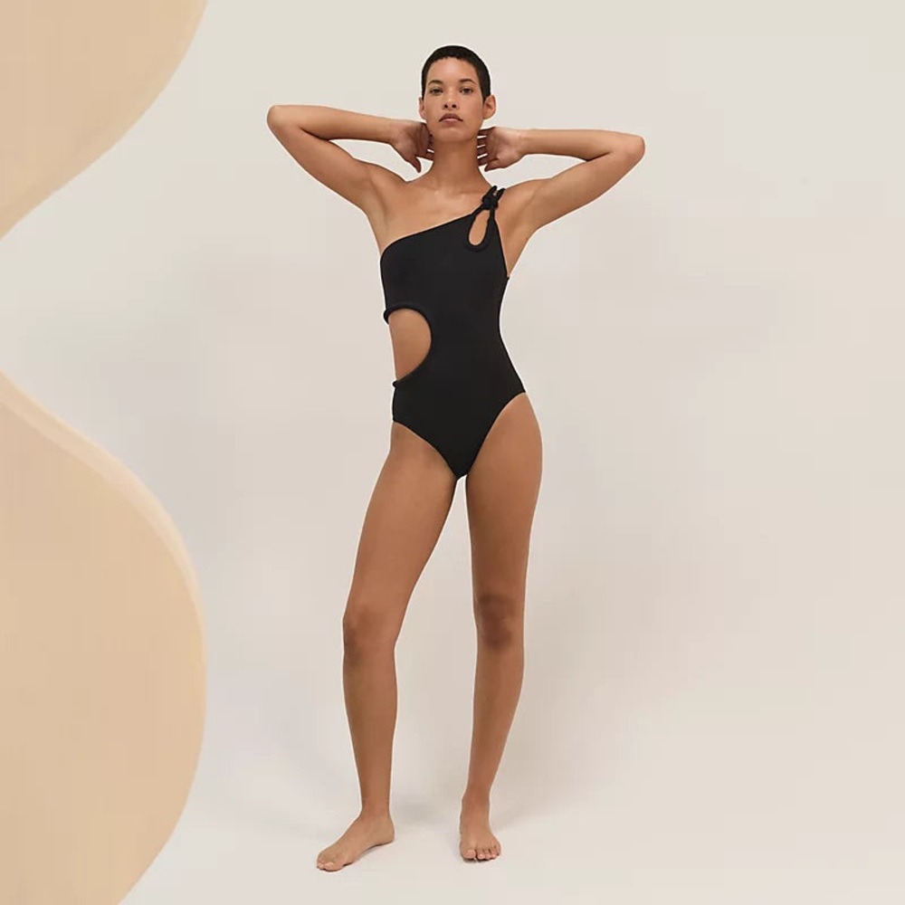 Hermès Viole Plain Colored Swimsuit SZ 40